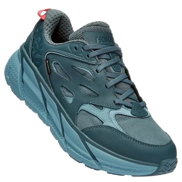 NWT Hoka Clifton Leather Gore-Tex Waterproof Unisex Goblin Stone Blue GBSB shoes